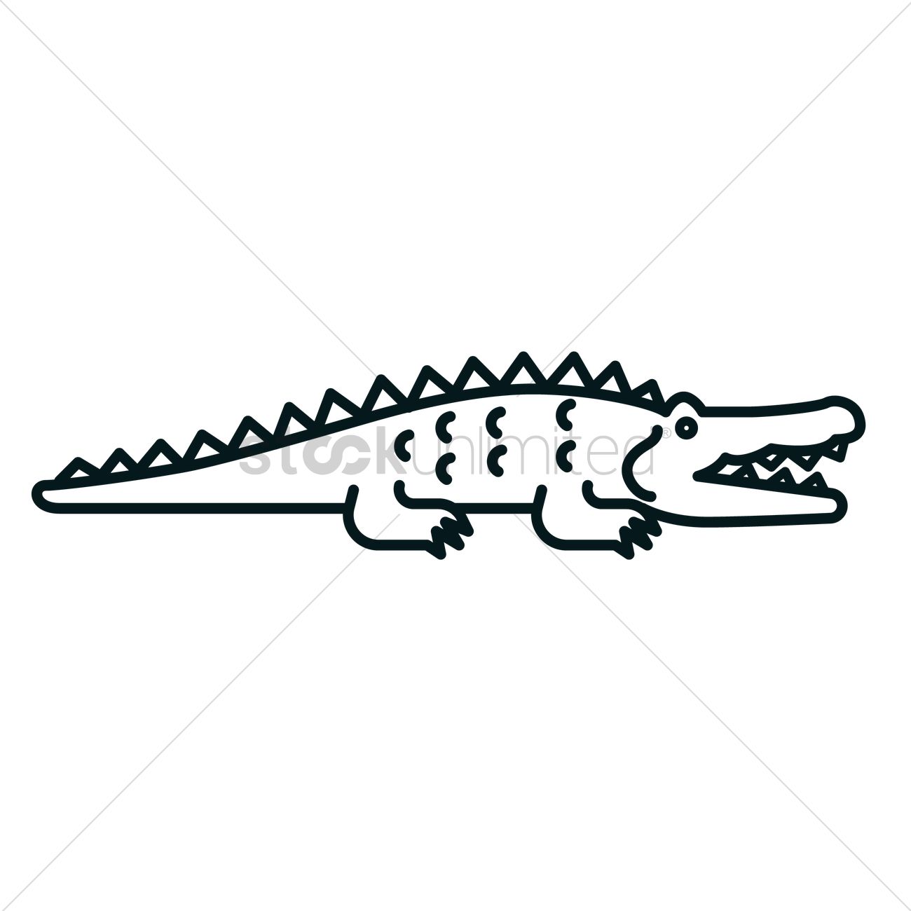 1300x1300 Crocodile Icon Vector Image