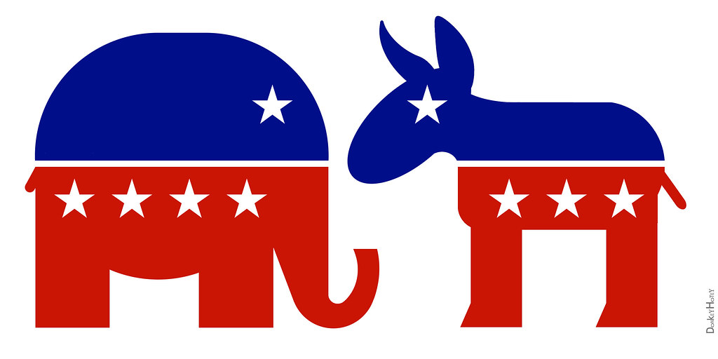 1024x512 Republican Elephant Democratic Donkey