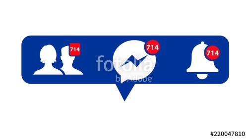 Notification Bell, Messenger And Friend Request Icon Loop On White 500x281 Notification Bell, Messenger And Friend Request Icon Loop On White