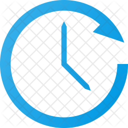 256x256 Set Time Clockwise Icon Of Flat Style