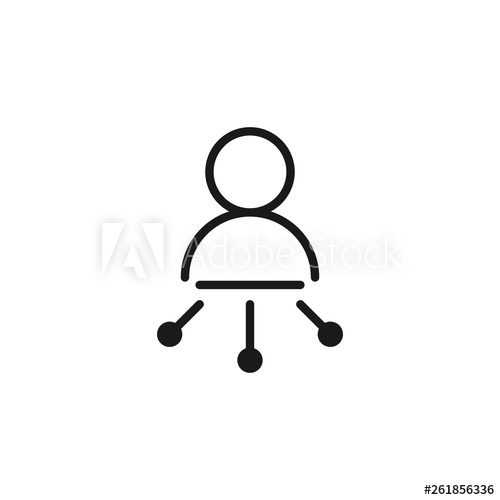 500x500 Reseller Line Icon User With Reseller Sign Outline Vector Sign