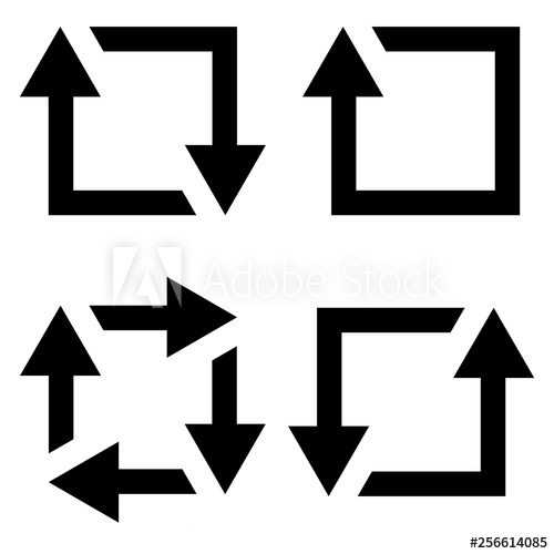 500x500 Set Icon Repost Recycling Vector Contours Of A Square