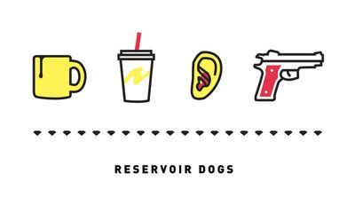 400x240 Reservoir Dogs, Four Icon Challenge Art Print Posters