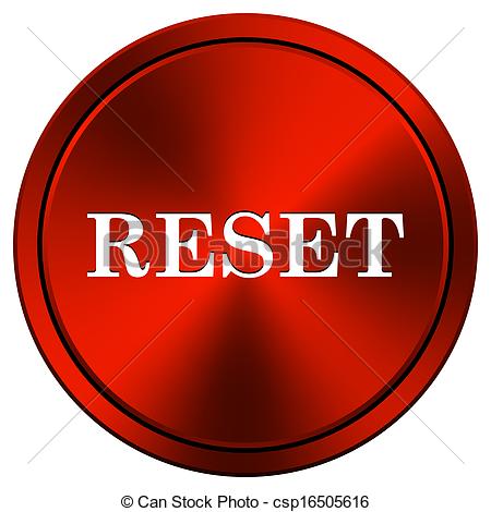 450x470 Reset Icon Metallic Icon With White Design On Red Clipart