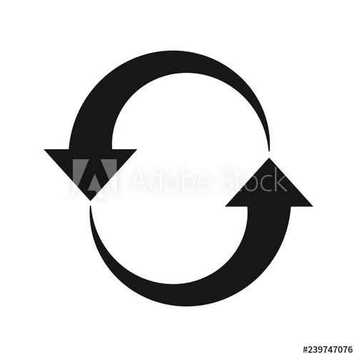 500x500 Restart Icon Vector Update,reload,refresh,reset Symbols