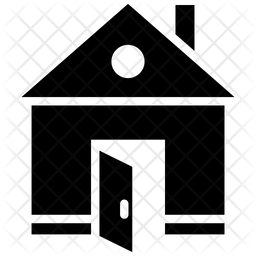 256x256 House Residential Building Icon Of Glyph Style