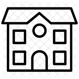 256x256 Residential Building Icon Of Line Style