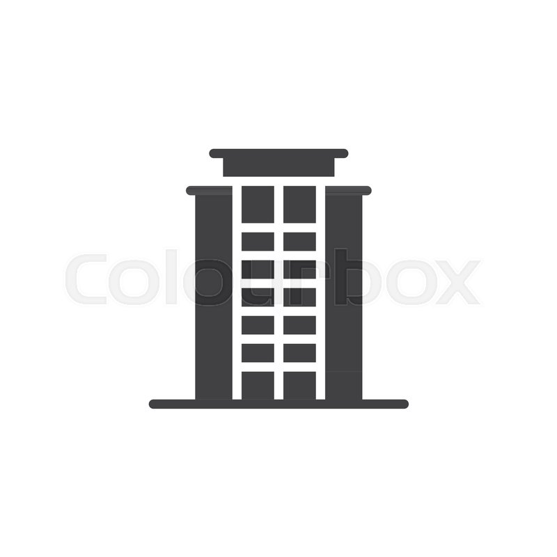 800x800 Residential Building, Office Icon Stock Vector Colourbox