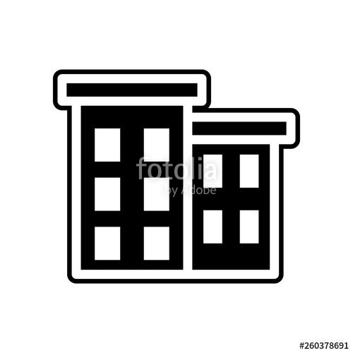 500x500 Residential Building Icon Element Of Buildings For Mobile Concept