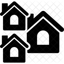 256x256 Residential Zone Icon Of Glyph Style