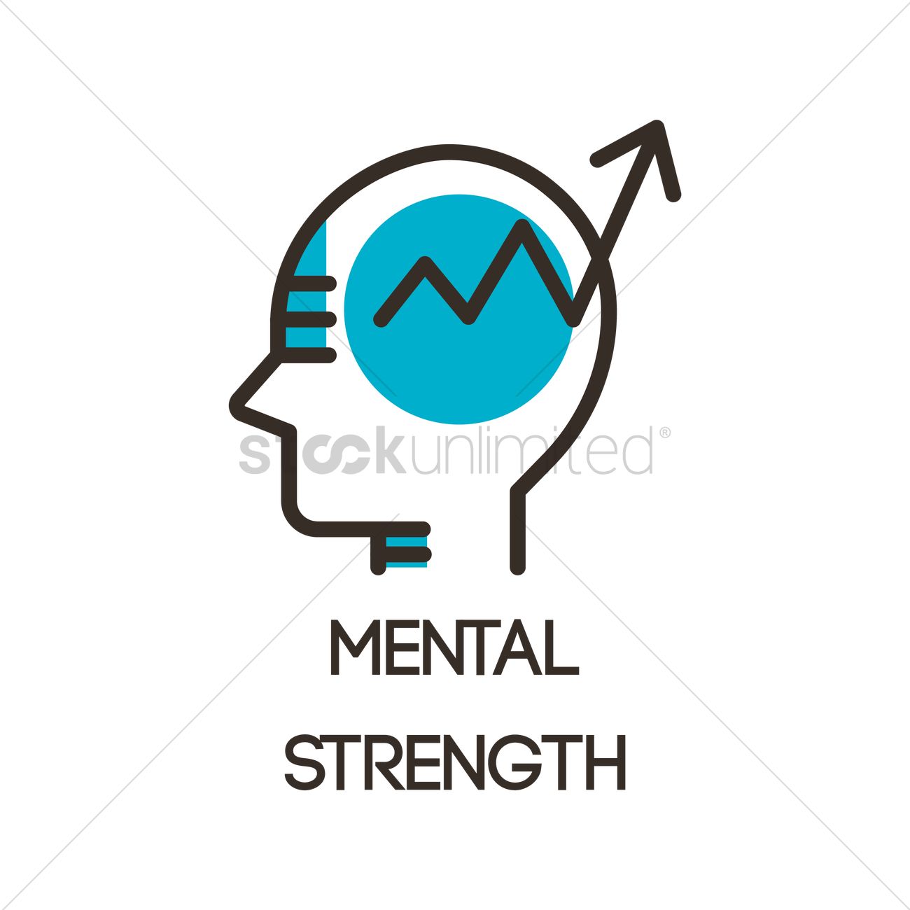 1300x1300 Mental Strength Icon Vector Image