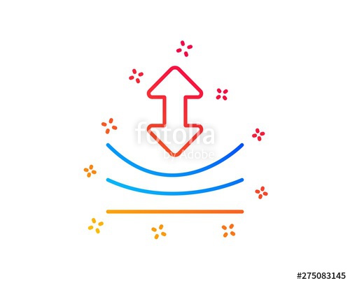 500x405 Resilience Line Icon Elastic Material Sign Gradient Design