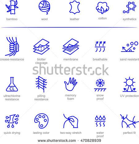 Fabric Technology, Properties Vector Icon Set Textile Materials 450x464 Fabric Technology, Properties Vector Icon Set Textile Materials
