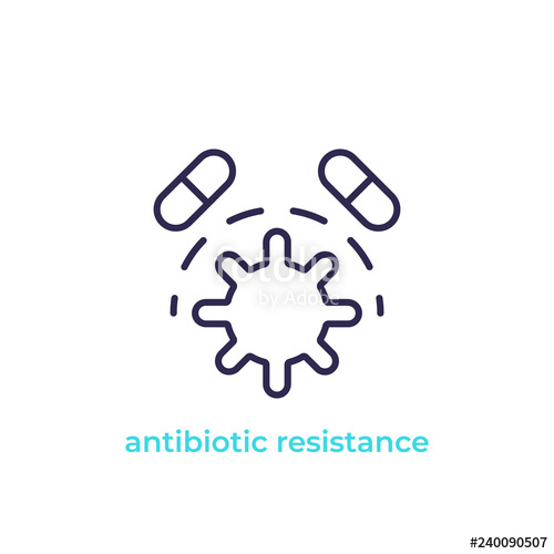 Antibiotic Resistance Vector Line Icon Stock Image And Royalty 500x500 Antibiotic Resistance Vector Line Icon Stock Image And Royalty