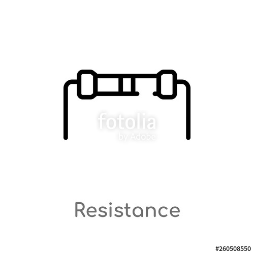 Outline Resistance Vector Icon Isolated Black Simple Line Element 500x500 Outline Resistance Vector Icon Isolated Black Simple Line Element