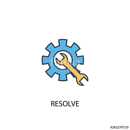 500x500 Resolve Concept Colored Line Icon Simple Yellow And Blue
