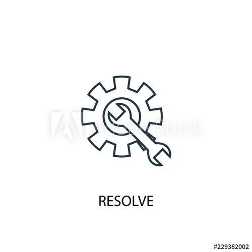 500x500 Resolve Concept Line Icon Simple Element Illustration Resolve