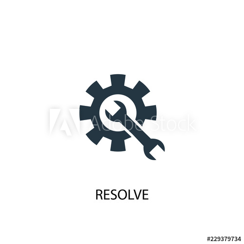 500x500 Resolve Icon Simple Element Illustration Resolve Concept Symbol