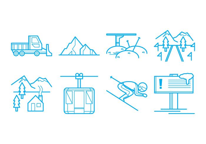 700x490 Ski Resort Icon Vector