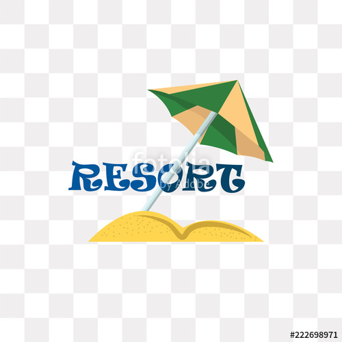 500x500 Resort Icon On Transparent Background Modern Icons Vector