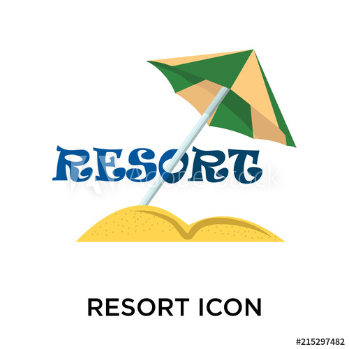 500x500 Resort Icon On White Background Modern Icons Vector Illustration