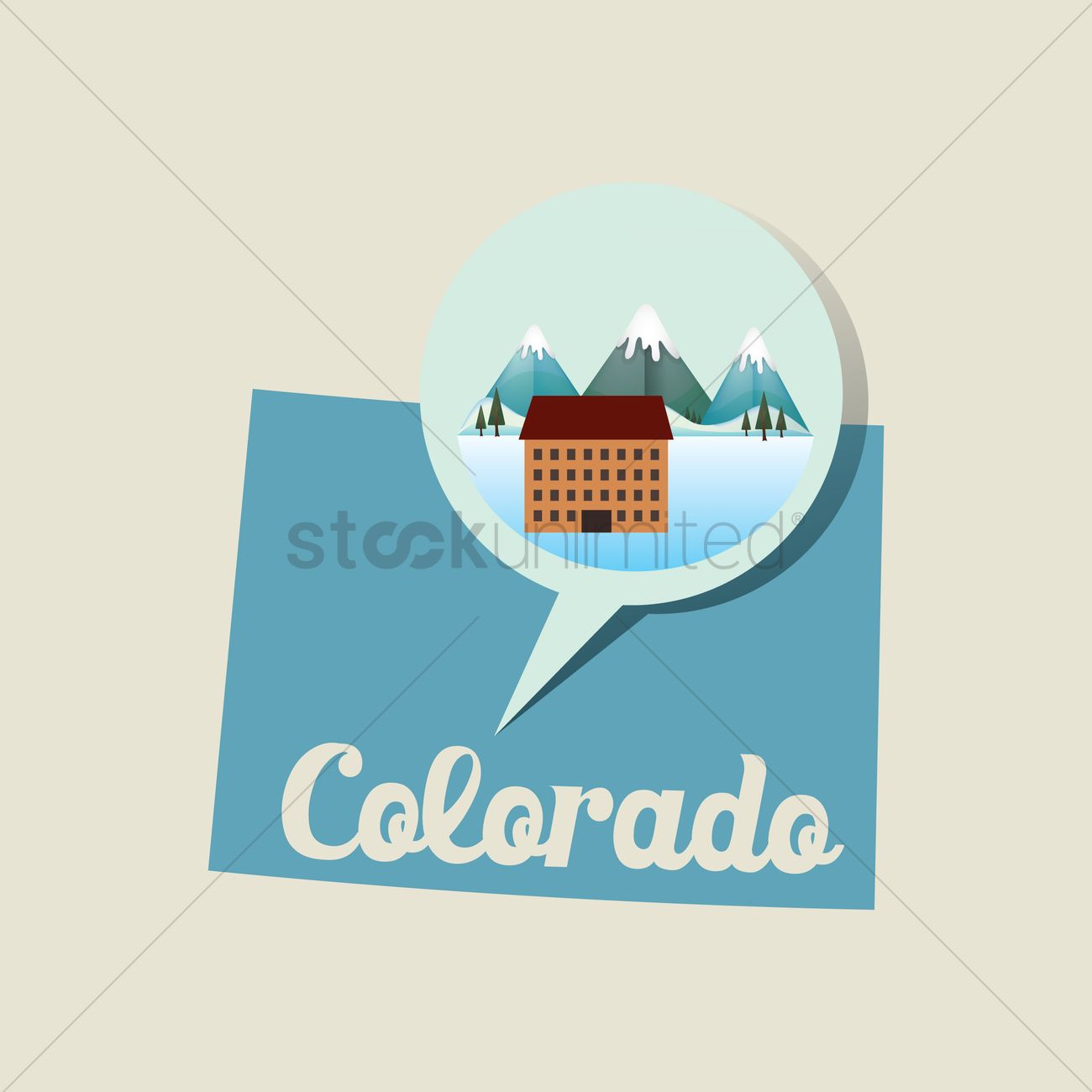 1300x1300 Colorado Map With Ski Resort Icon Vector Image