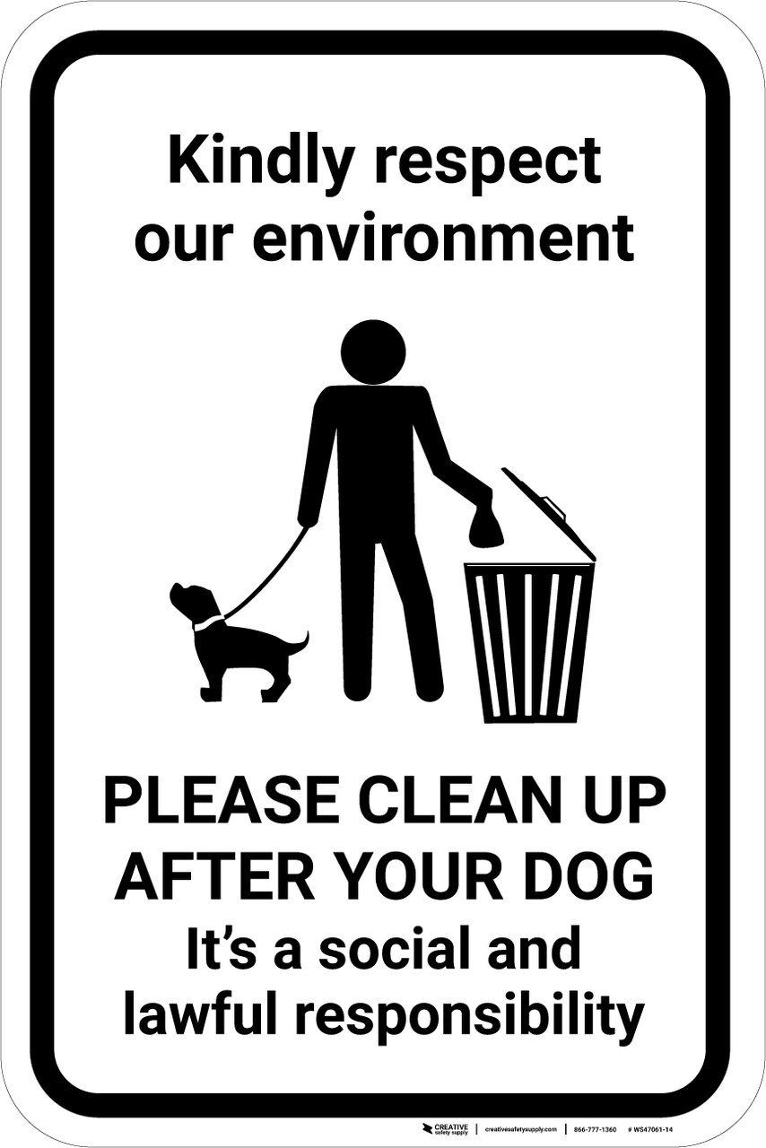 854x1280 Respect Our Environment Clean Up After Your Dog With Icon Portrait
