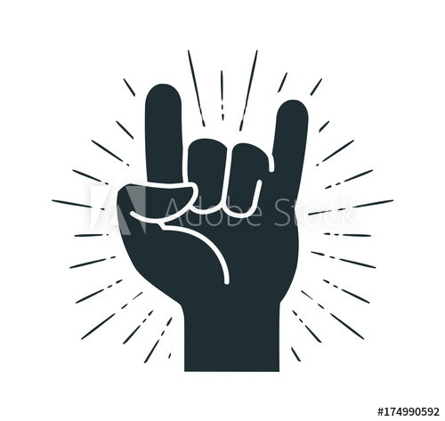 500x473 Rock Symbol, Hand Gesture Cool, Party, Respect, Communication