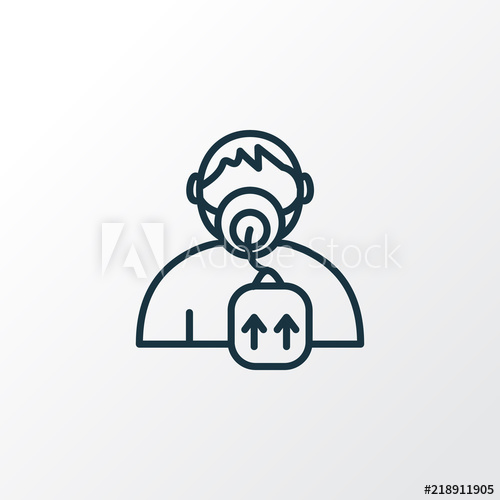 500x500 Oxygen Mask Icon Line Symbol Premium Quality Isolated Respiratory