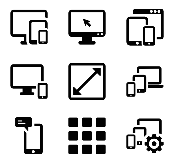 600x564 Responsive Devices Icon Packs