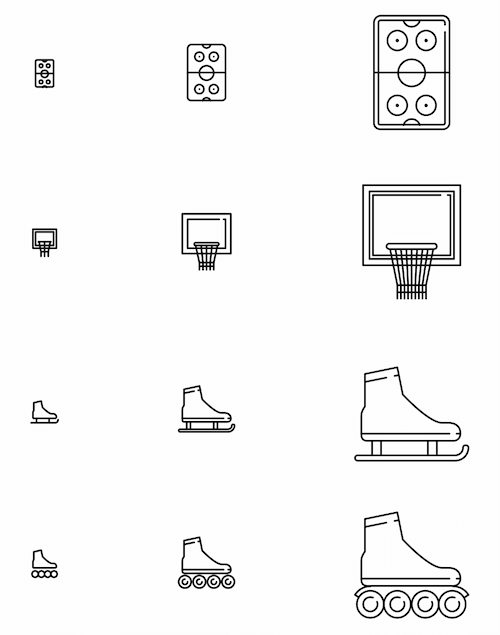 500x635 Responsive Sports Icons