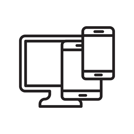 450x450 Responsive Icon Vector Isolated On White Background For Your Web