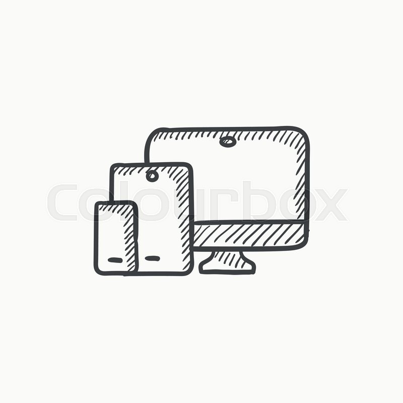 800x800 Responsive Web Design Vector Sketch Stock Vector Colourbox