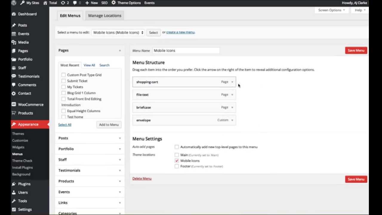 1280x720 Mobileresponsive Icon Menu Setup