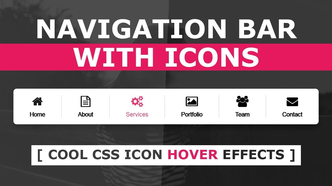 1280x720 How To Create Navigation Bar With Icon Using Html And Css