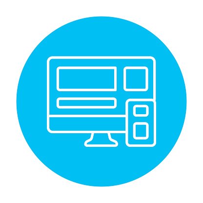 416x416 Responsive Web Design Line Icon Premium Clipart