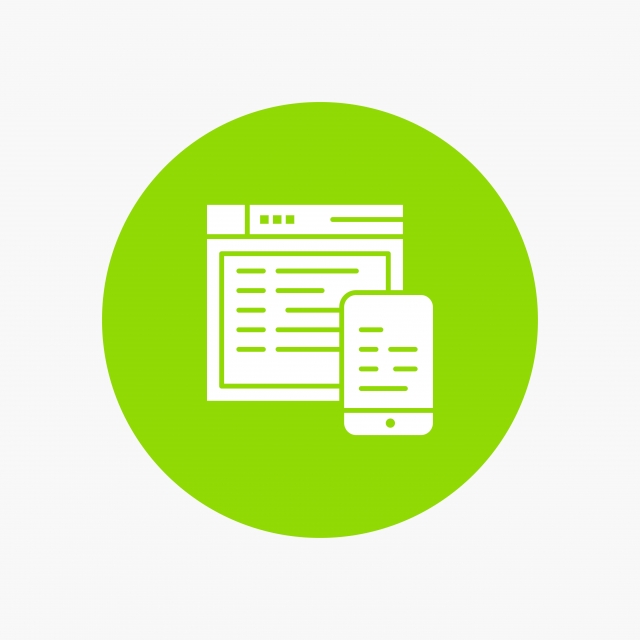 640x640 Responsive Design Website Mobile White Glyph Icon, App