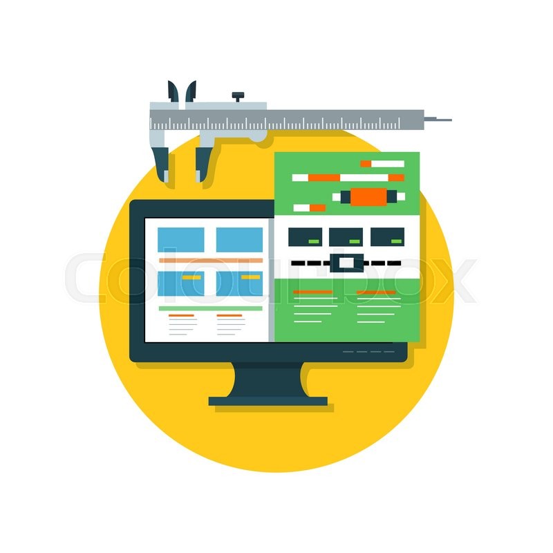 800x800 Responsive Design Icon Flat Isolated Stock Vector Colourbox