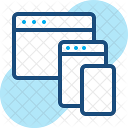 256x256 Responsive Website Icon Of Line Style