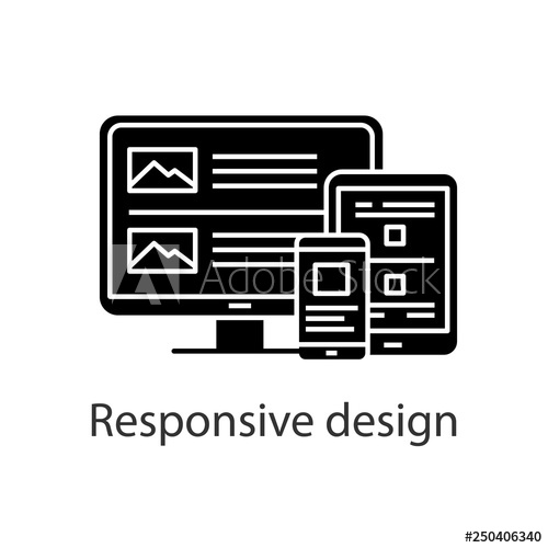 500x500 Responsive Website Design Glyph Icon