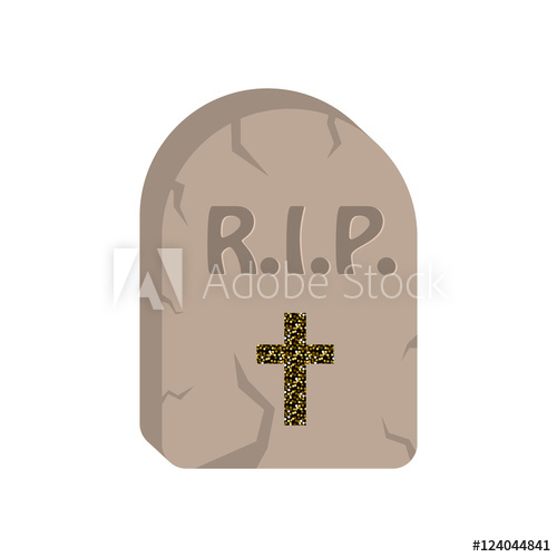 500x500 Gravestone Cartoon Vector Icon Tombstone With Engraved Rest