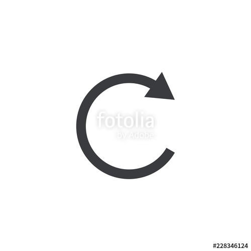 500x500 Refresh Icon Vector Shape Restart Interface Button Element