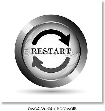 362x382 Restart Icon, Art Print Barewalls Posters Prints