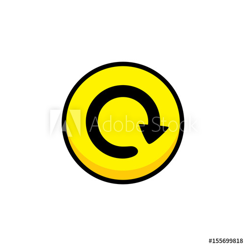 500x500 Restart Refresh Video Game Asset Menu Icon Button Layer Vector Art