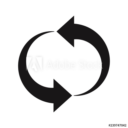 500x500 Restart Icon Vector Update,reload,refresh,reset Symbols