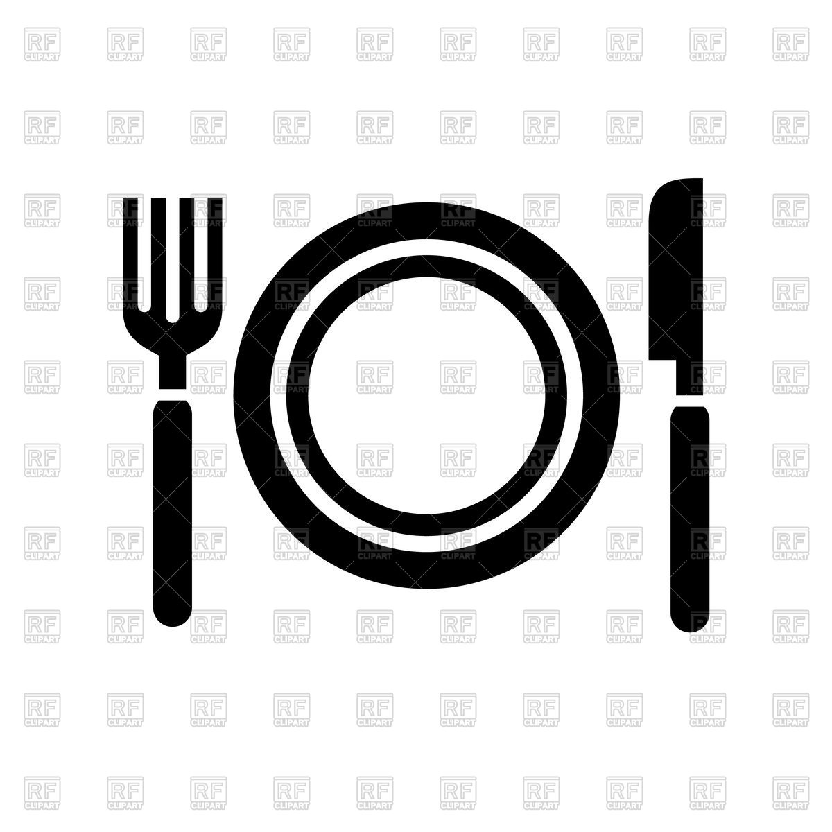 1200x1200 Plate, Spoon And Fork