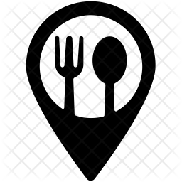 256x256 Restaurant Location Icon Of Glyph Style