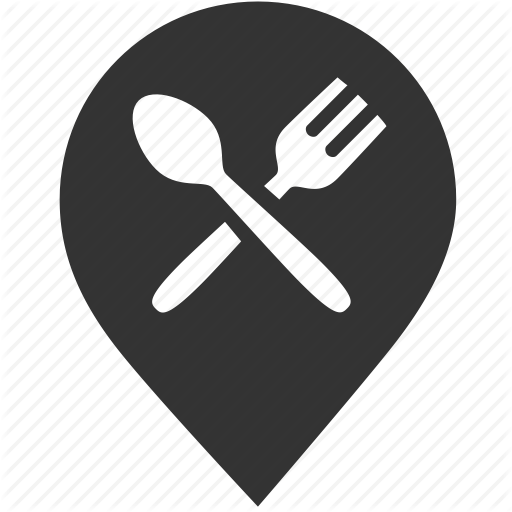 512x512 Map, Navigation, Pin, Point, Restaurant Icon