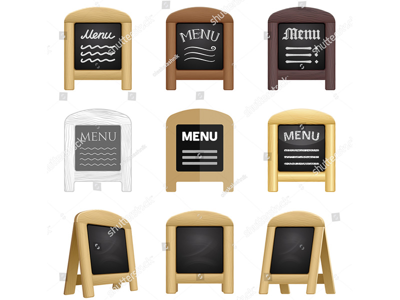 800x600 Restaurant Blackboard Menu Icons