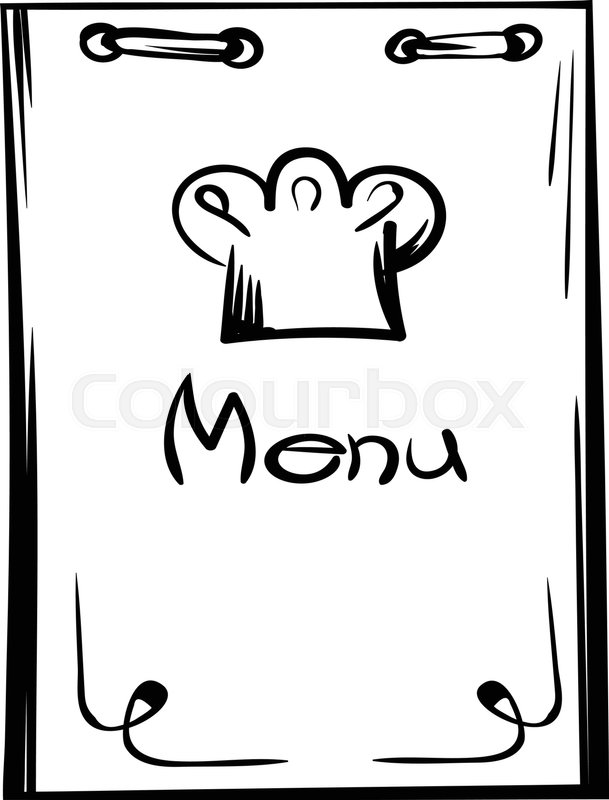 609x800 Restaurant Menu Icon In Cartoon Style Stock Vector Colourbox